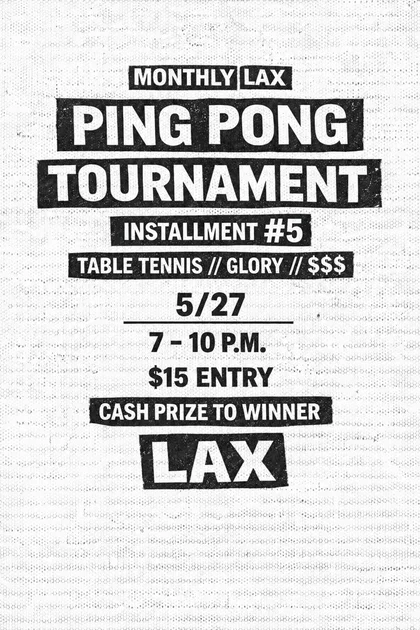 Ping Pong Tourney \#5